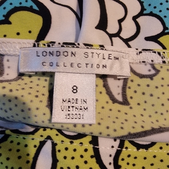 London Style, Size 8, Brightly Printed Floral Dress, EUC - Picture 5 of 8